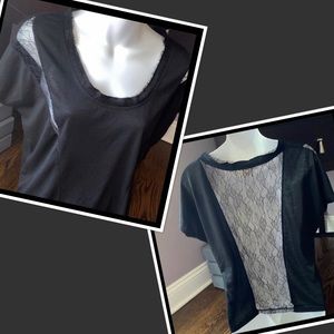 Pins & Needles/Urban Outfitters w Chic Lace Inset, Raw Edge Detail, S, EUC